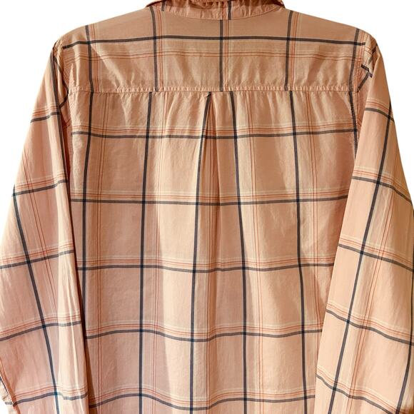 Old Navy The Classic Shirt Pink Plaid Long Sleeve 100% Cotton Boho Office SZ LG - Picture 8 of 8